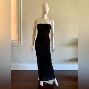 Vintage BCBG Max Azaria Strapless Gown in Black
